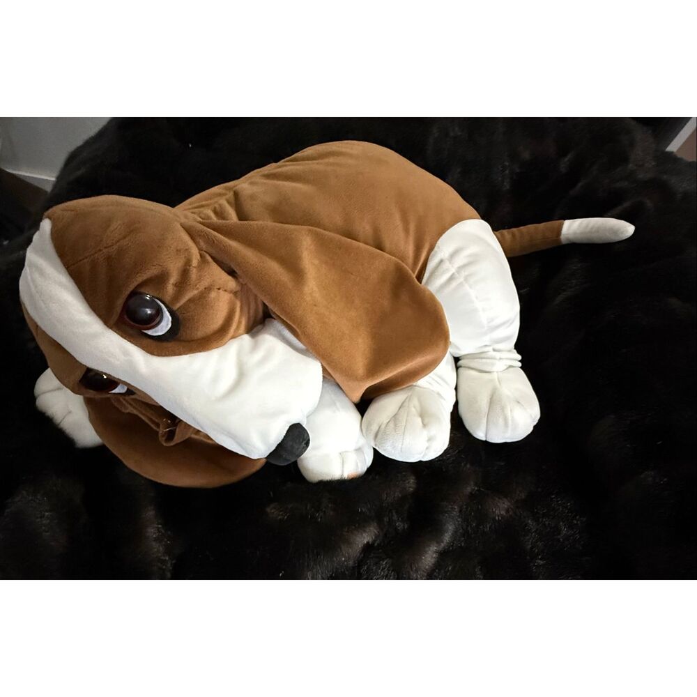 Vintage Plush pound hush puppies beanie Bassett hound dog stuffed animal